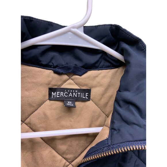 J Crew Mercantile Navy Black Quilted Layering Vest Size XS - Picture 2 of 7
